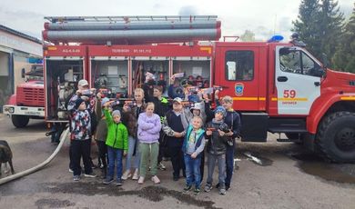 Дети из Семейного центра «Зарайский» посетили пожарную часть.